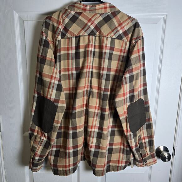 Wrangler ATG Regular Fit Flannel Elbow Patch-Plaid-Men's XL - Picture 5 of 7